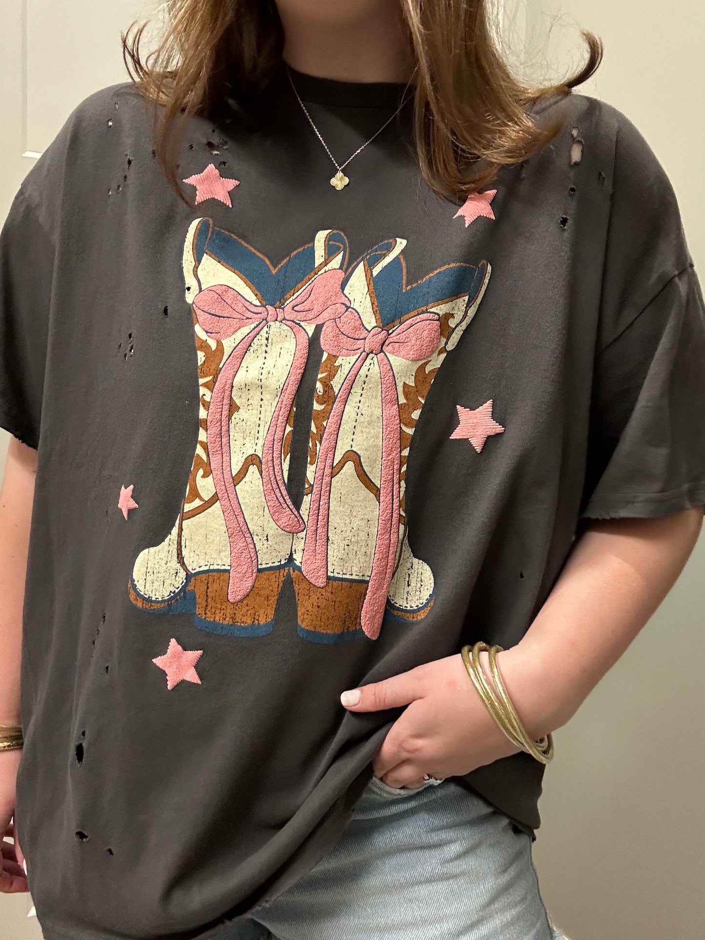 Puffy Bow Boots T