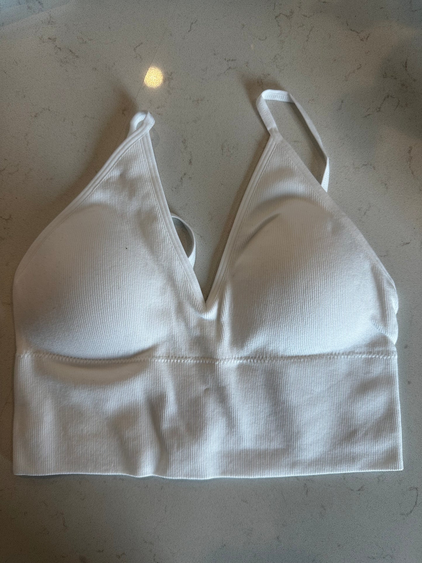 Ribbed Seamless Padded Bra