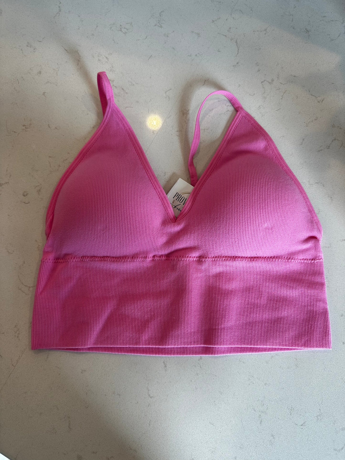 Ribbed Seamless Padded Bra