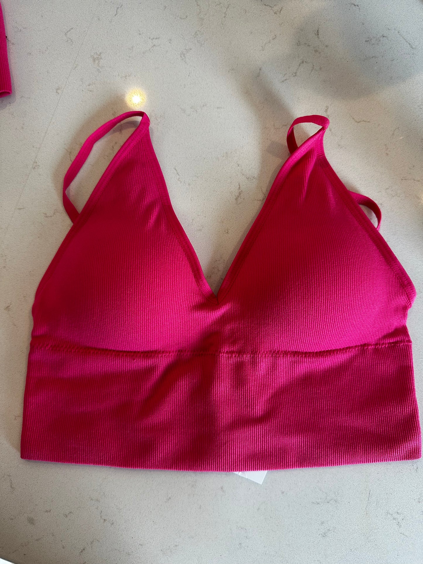 Ribbed Seamless Padded Bra