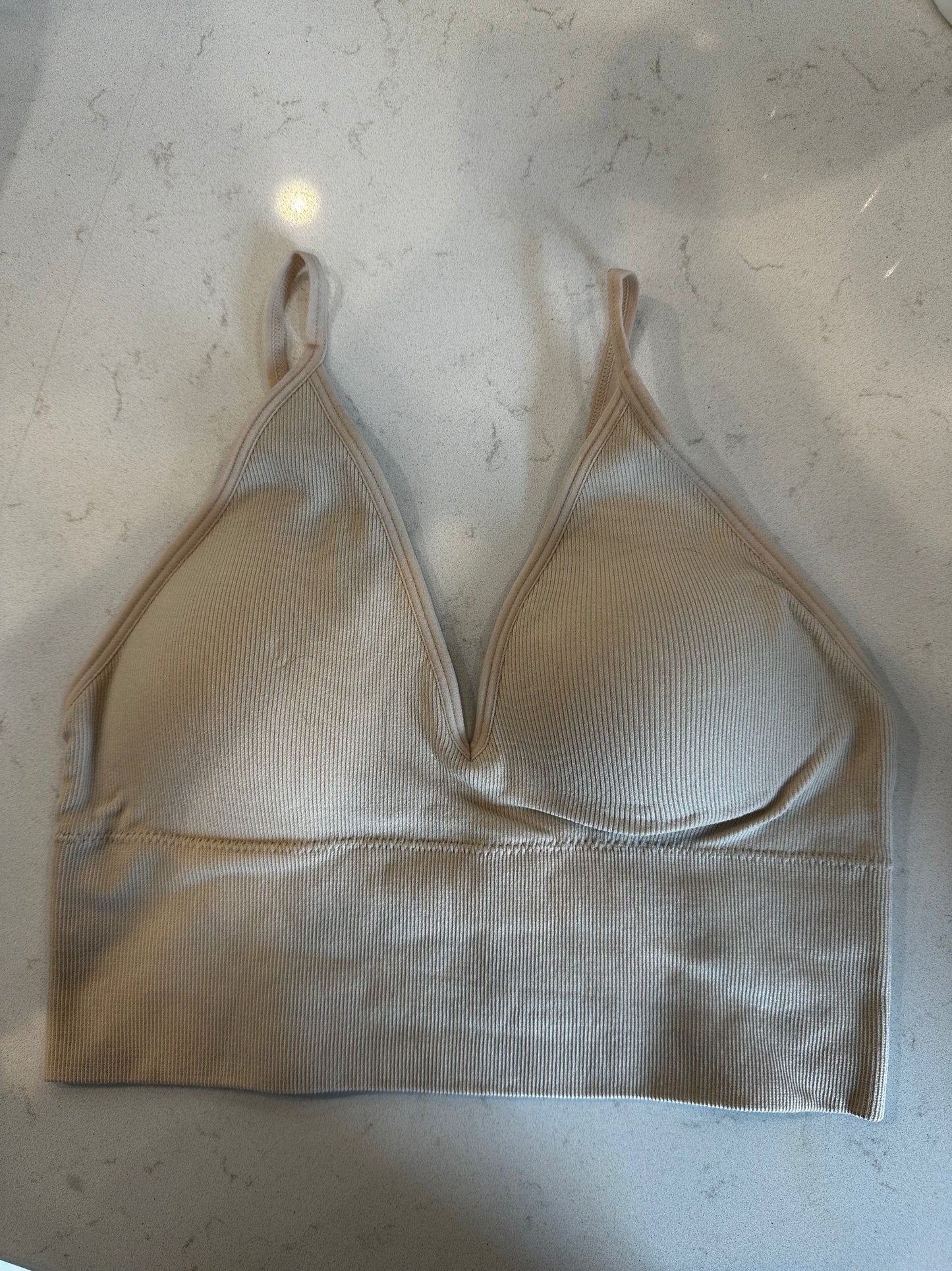 Ribbed Seamless Padded Bra