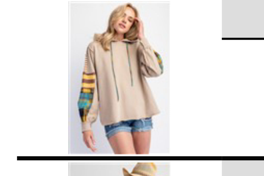 Patchwork Sleeve Hoodie