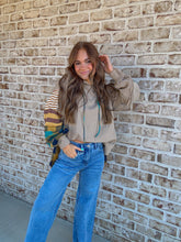 Load image into Gallery viewer, Patchwork Sleeve Hoodie
