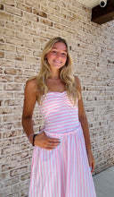 Load image into Gallery viewer, Pink and white stripe dress

