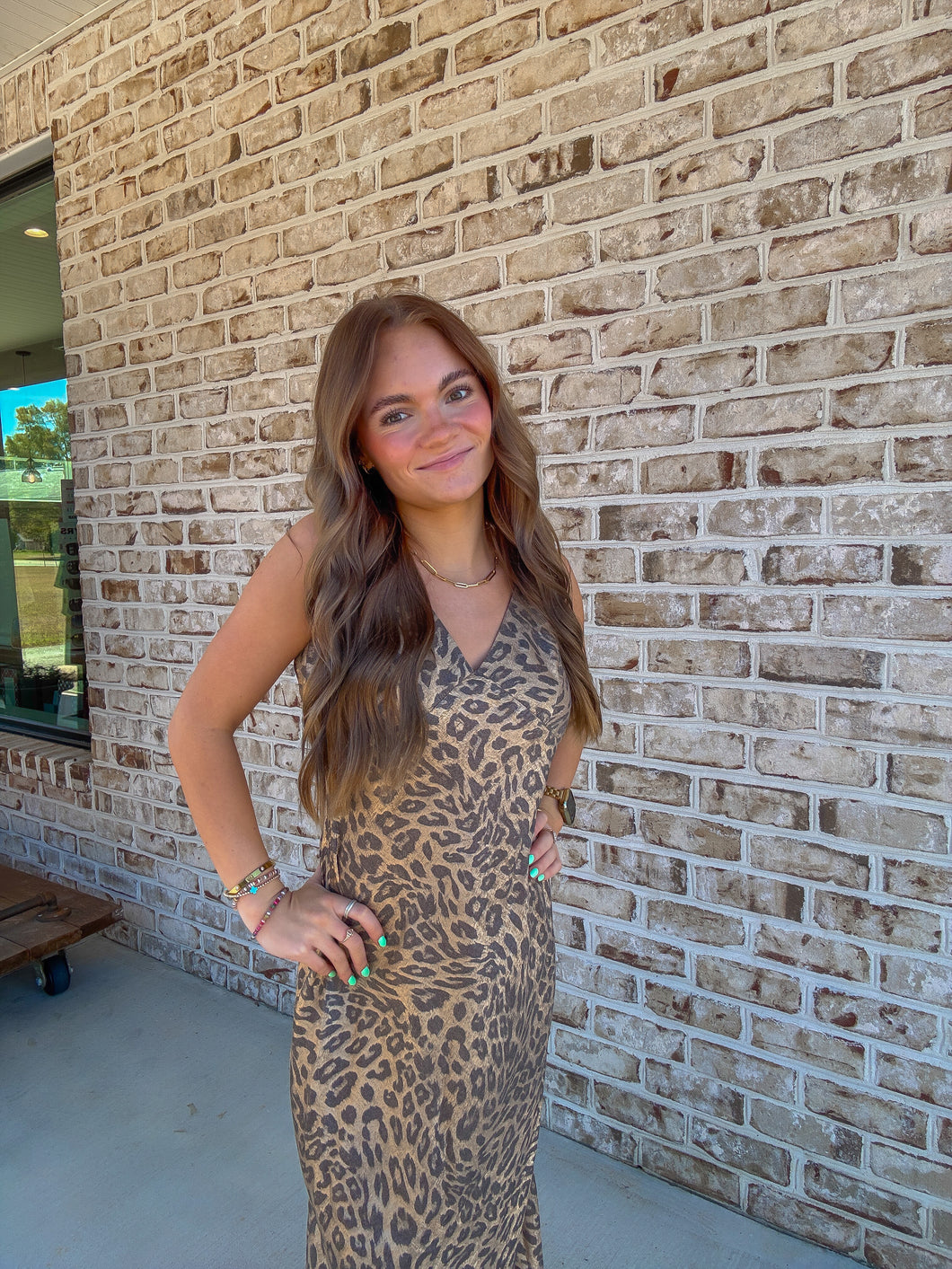 Golden Leopard Maxi Dress