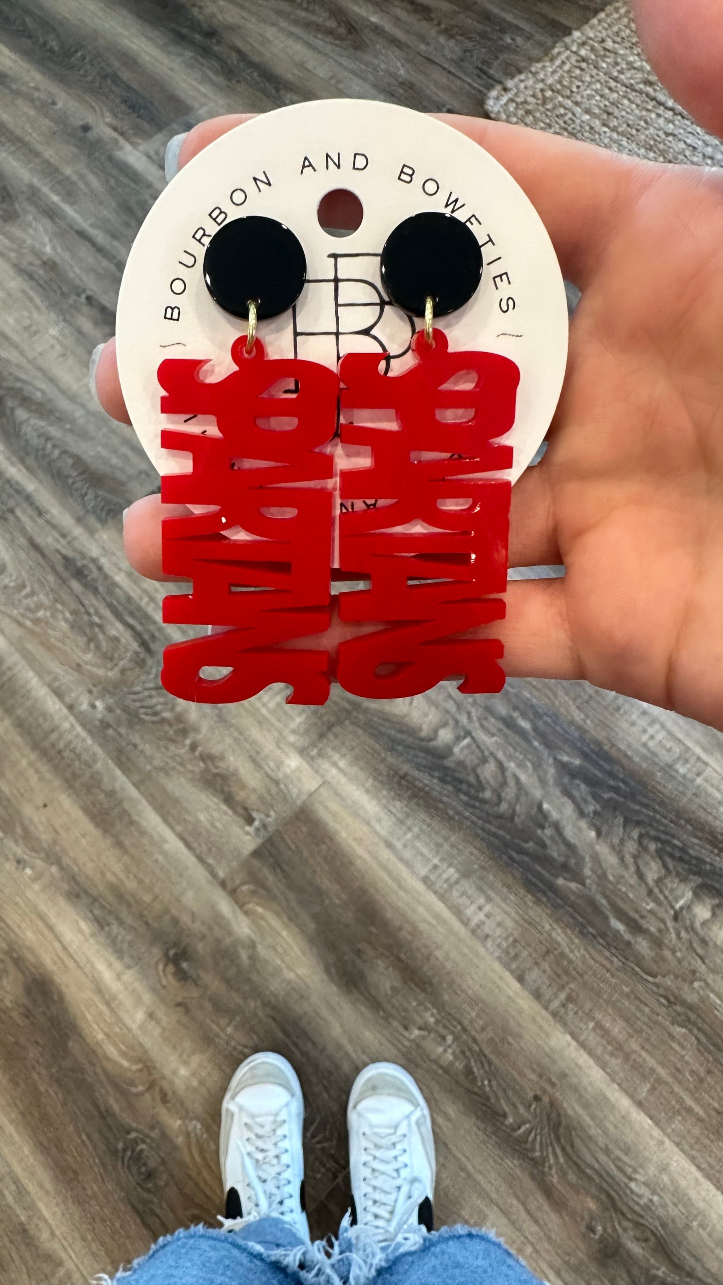 MIRRORED GAME DAY EARRINGS