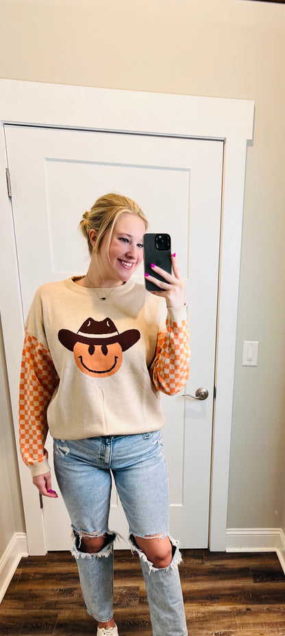 Smiley Cowboy Sweater