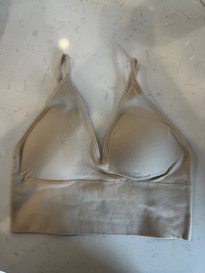 Ribbed Seamless Padded Bra
