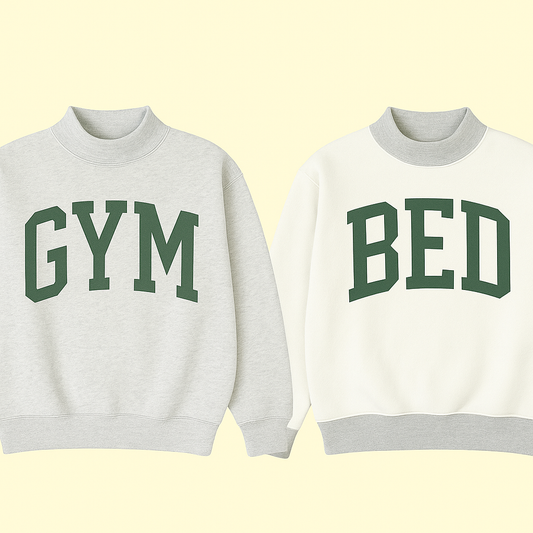 Gym to Bed Reversible Mock-Neck Sweatshirt (PRE-ORDER)