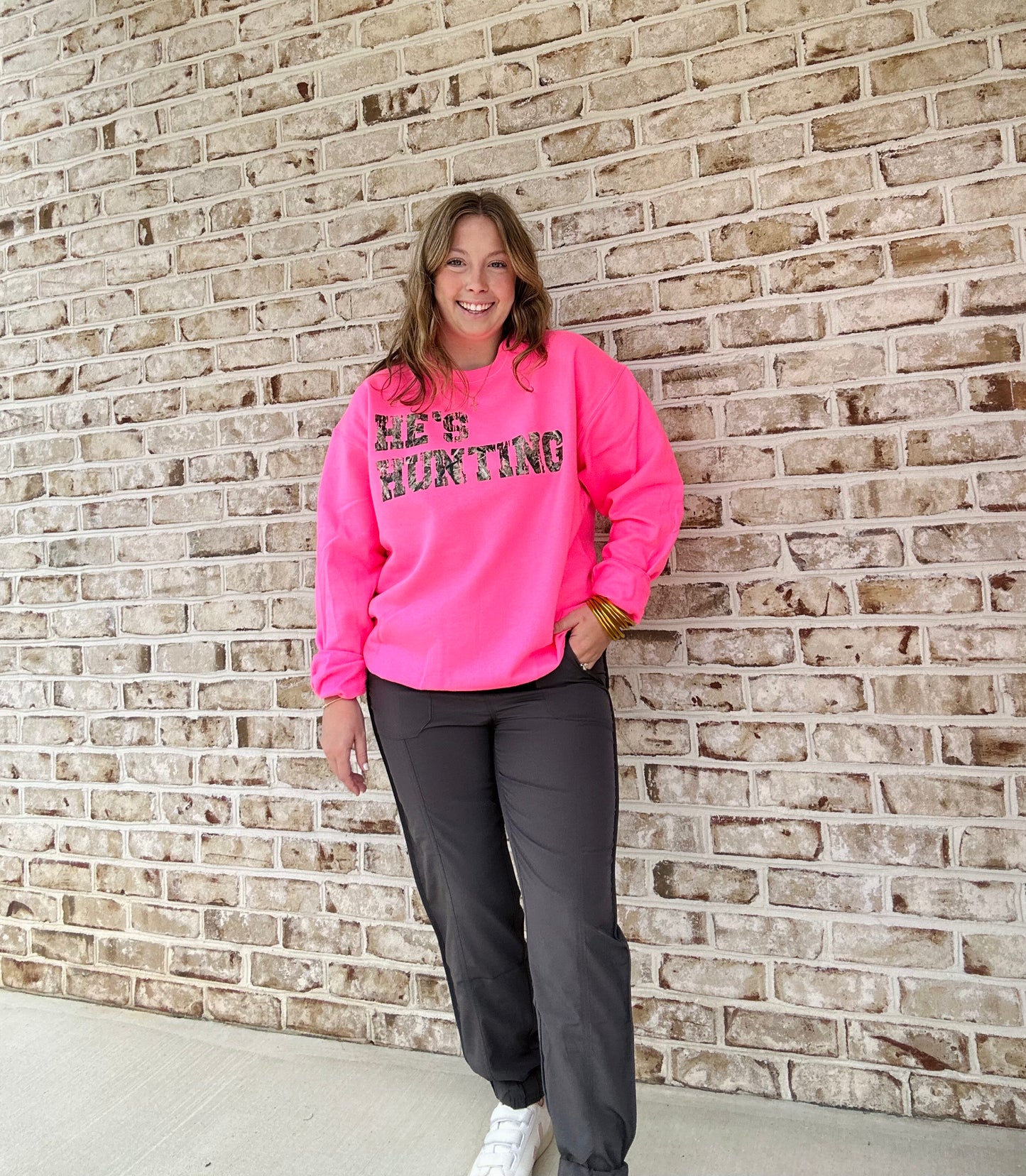 He's Hunting Sweatshirt