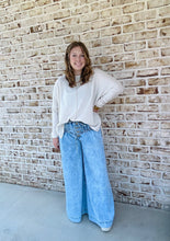 Load image into Gallery viewer, Drop-Seam Denim Trouser
