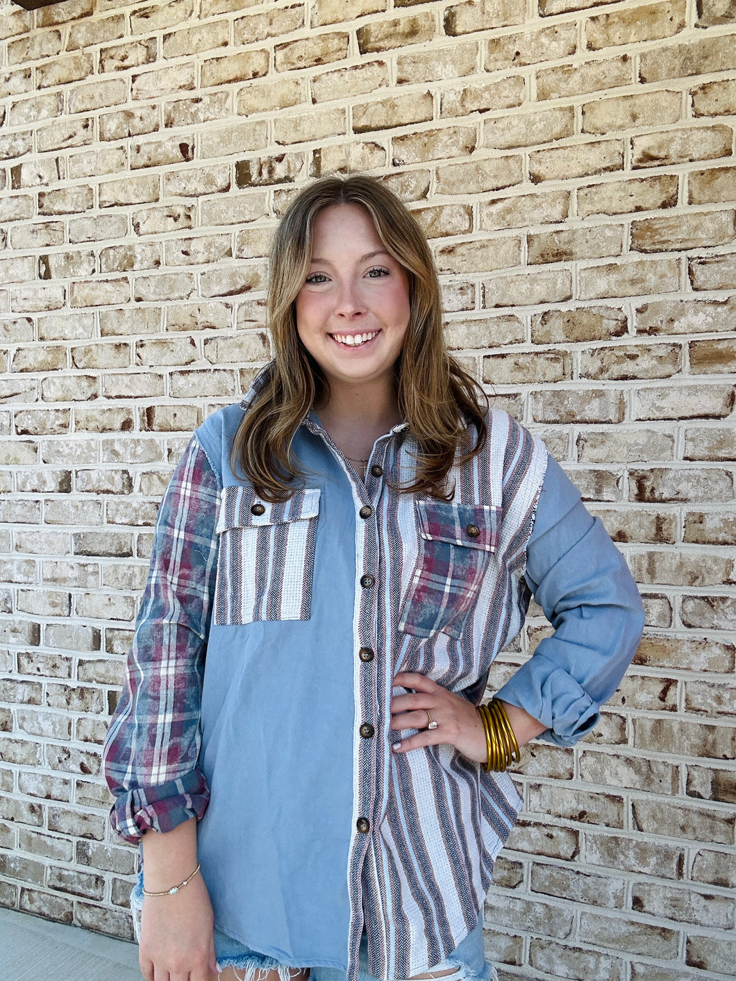 Mixed Up Button Down