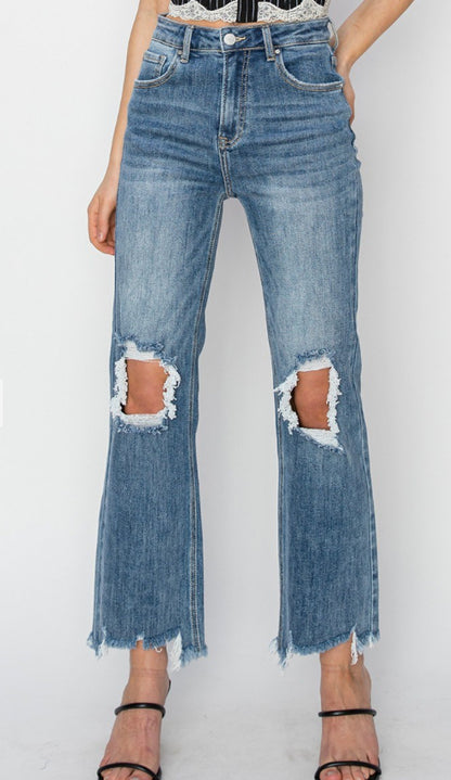 Risen High RIse Crop Jeans