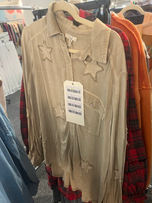 Cosmic Caramel Button-Up