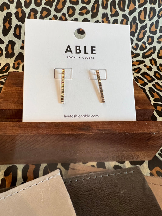 ABLE Luxe Beam Stud Earrings