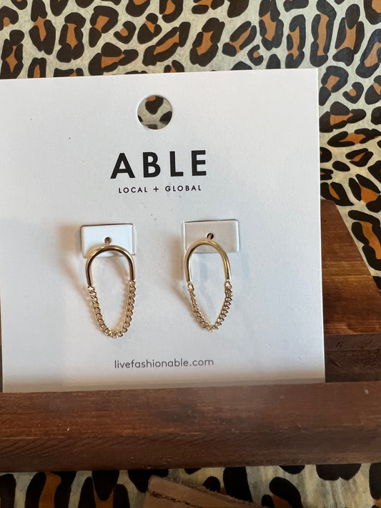 ABLE Arc Chain Earrings