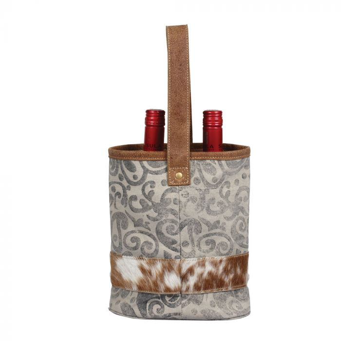 Leaf Print Double Wine Bag