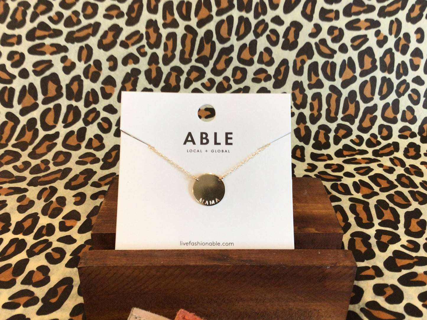 ABLE Circle Tag Necklace 'Mama'